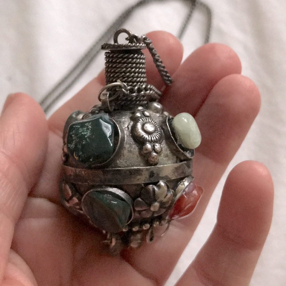 Vintage Turkish Perfume Pot Necklace